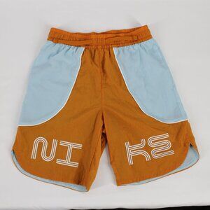 Nike Shorts boys Flex Tie Drawcord Size M Orange & Blue - [MT58]